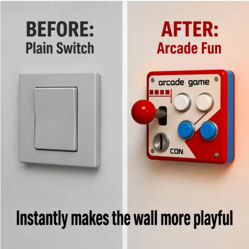 Retro Gaming Room - Copertura per Joystick Arcade Retrò, Decorazione