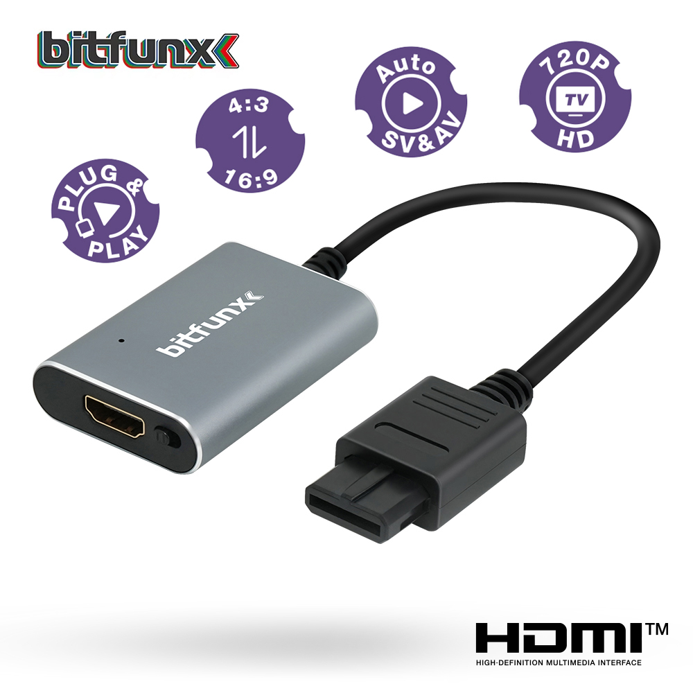 Retro Gaming Upscaler - Bitfunx 720P HDMI ™ Adattatore S-video