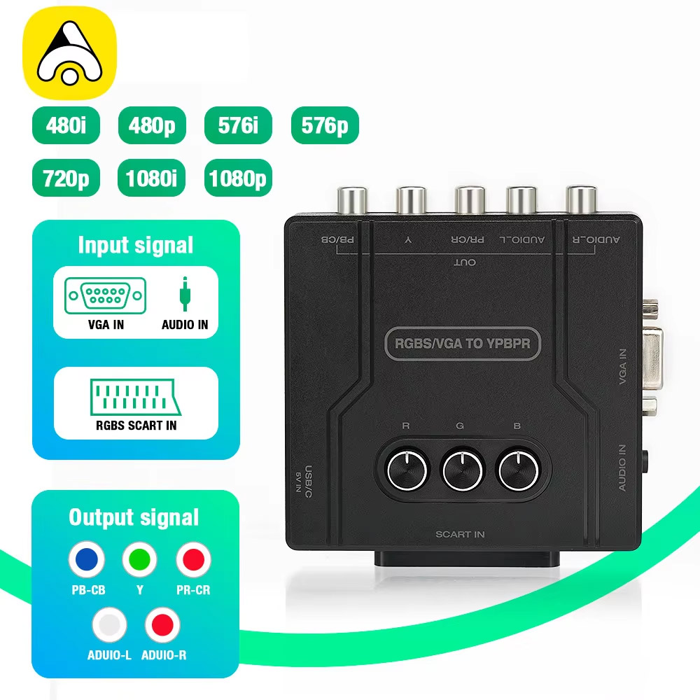 Convertitore da RGBS VGA a Com - Retro Gaming Handhelds recensione e prezzo